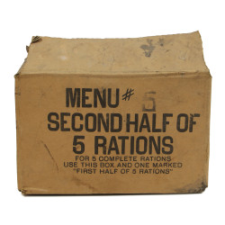 Carton, Ration, Menu No. 5, Second Half of 5 Rations, Ten-in-One, 1944