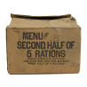 Carton, Ration, Menu No. 5, Second Half of 5 Rations, Ten-in-One, 1944