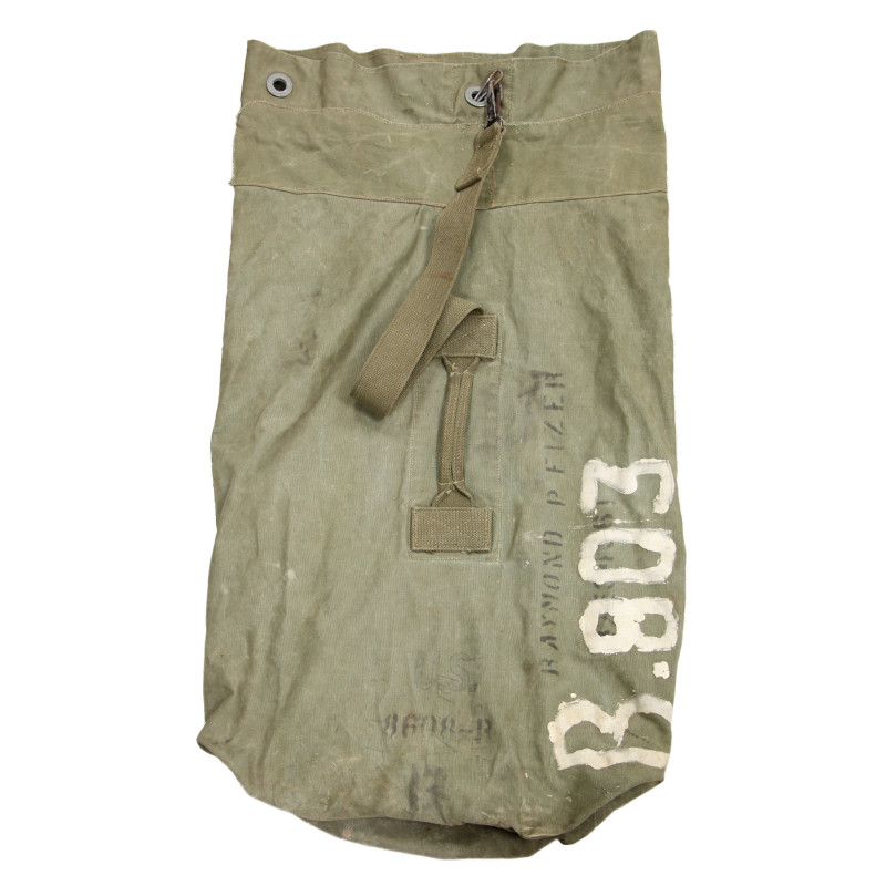 Bag, Duffle, 1943, 90th Infantry Division, D-Day Bag, Duffle, 1943, 90th Infantry Division, D-Day
