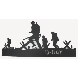 Decoration, Wall, Metal, D-Day, black