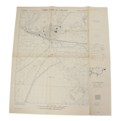 Carte alliée, TOWN PLAN OF FREJUS, France, opération Dragoon, 1944