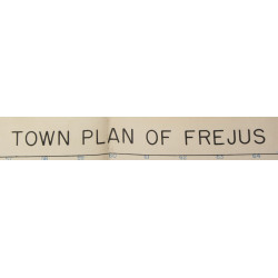 Carte alliée, TOWN PLAN OF FREJUS, France, opération Dragoon, 1944