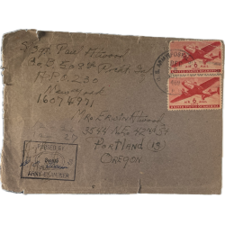 Enveloppe, S/Sgt. Paul Atwood, Co. B, 508th PIR, 1944