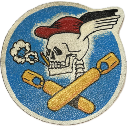 Chest Insignia, 587th Bombardment Squadron, 394th Bombardment Group, 9th Air Force Leather