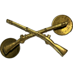 Insignia, Collar, Officer, US Infantry, Clutch Back