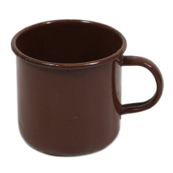 Mug, Enamel, Brown, British, JURY W /I\ D 1945