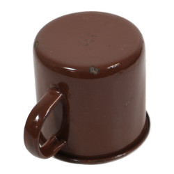 Mug, Enamel, Brown, British, JURY W /I\ D 1945