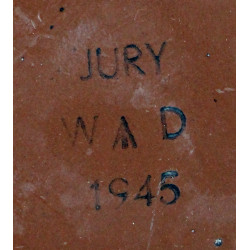 Mug, Enamel, Brown, British, JURY W /I\ D 1945