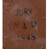 Mug, Enamel, Brown, British, JURY W /I\ D 1945