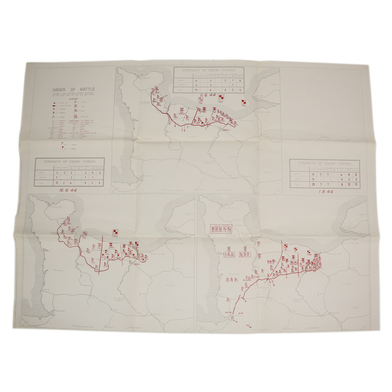 Map, Order of Battle, Normandy 1944