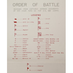 Map, Order of Battle, Normandy 1944