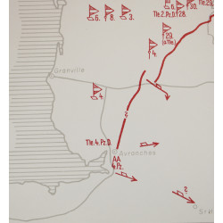 Map, Order of Battle, Normandy 1944