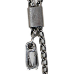 Chaînette pour plaques d'identité, Dog Tags, 1er type, en argent