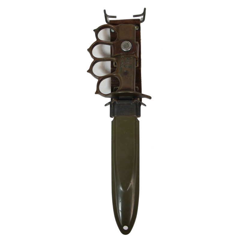 Couteau de tranchée, Knuckle Knife, M1918, L.F.&C., avec fourreau USM8 modifié