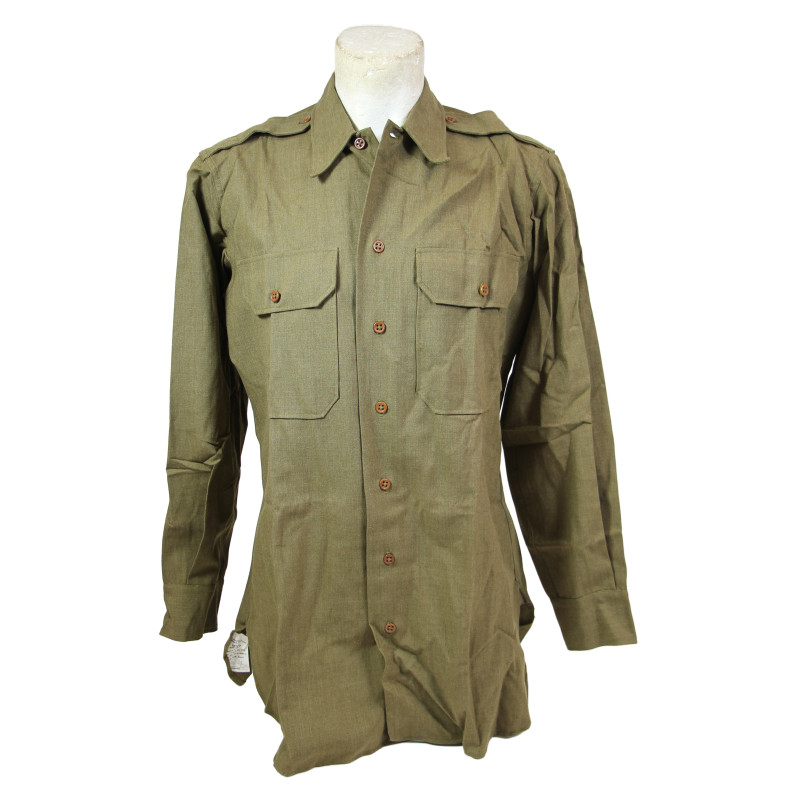 Shirt, Convertible Collar, Officer, Wool, US Army, 15 x 33, 1942
