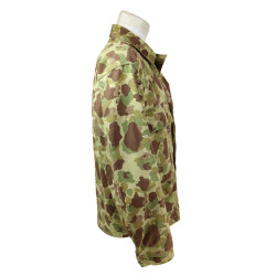 Veste de combat HBT (Herringbone Twill) camouflée, WOODBURY MILLS 1943, US Army, 38R