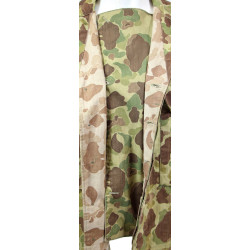 Veste de combat HBT (Herringbone Twill) camouflée, WOODBURY MILLS 1943, US Army, 38R
