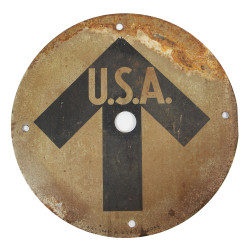 Panneau de signalisation, U.S.A., 1944, Normandie