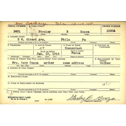 Sac paquetage (Barrack Bag), T/4 Stanley Gnoza, Battery C, 326th Field Art. Bn., 84th Infantry Division, ETO, POW