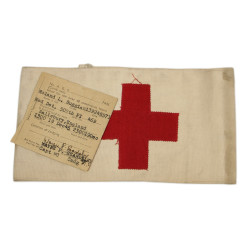Armband, Medical, and Pass, Medical Detachmet, T/3 Roland Buggiani, Medical Detachment, 505th PIR, 82nd Airborne Division, ETO