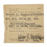 Brassard médical et laissez-passer, T/3 Roland Buggiani, Medical Detachment, 505th PIR, 82nd Airborne Division, ETO
