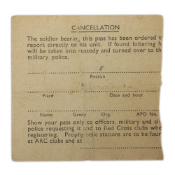 Armband, Medical, and Pass, Medical Detachmet, T/3 Roland Buggiani, Medical Detachment, 505th PIR, 82nd Airborne Division, ETO