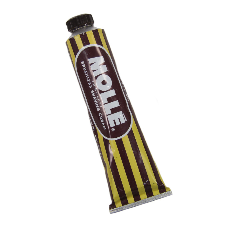 Tube de mousse à raser MOLLÉ, plein, dans sa boîte