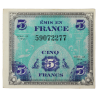 Billet d'invasion, 5 francs, 1944