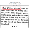 Calot troupe, Pfc. Weldon Manroe, Hq. Co., 2nd Bn., 8th Inf. Reg., 4th Infantry Division, ETO