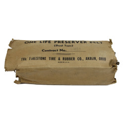 Bouée de débarquement M-1926, US Navy, THE FIRESTONE TIRE & RUBBER CO., dans sa boîte