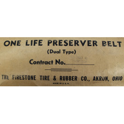 Bouée de débarquement M-1926, US Navy, THE FIRESTONE TIRE & RUBBER CO., dans sa boîte