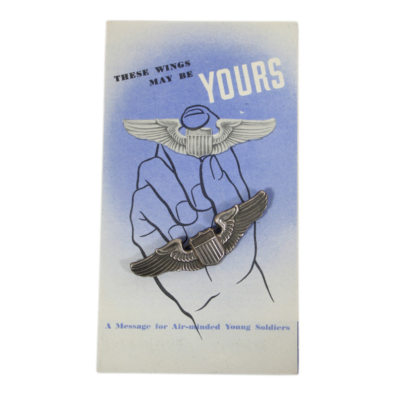 Brevet de pilote, USAAF, N.S. MEYER, INC., Sterling, avec prospectus