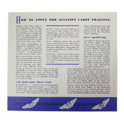 Brevet de pilote, USAAF, N.S. MEYER, INC., Sterling, avec prospectus
