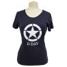 T-shirt femme, bleu marine, D-Day, 101st AB OD T-shirt femme, bleu marine, D-Day, 101st AB OD
