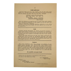 Manuel de préparation au service à l'étranger, Medical Field Service School, 1943