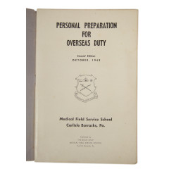 Manuel de préparation au service à l'étranger, Medical Field Service School, 1943