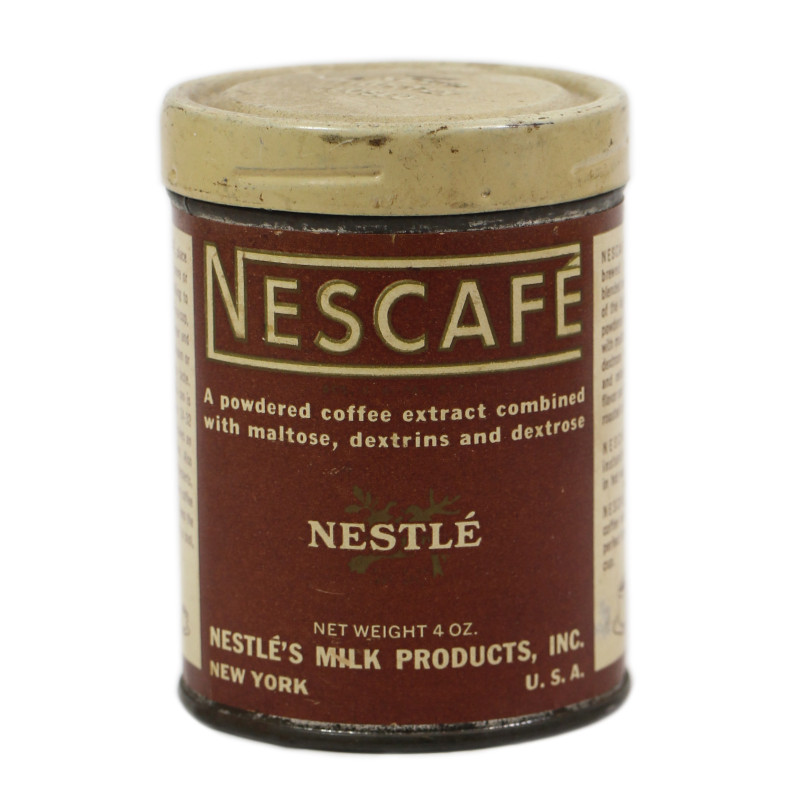 Boîte de café soluble, NESCAFÉ, ration Ten-in-One, vide