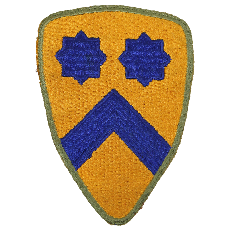 Insigne, 2nd Cavalry Division, bord vert, GEMSCO