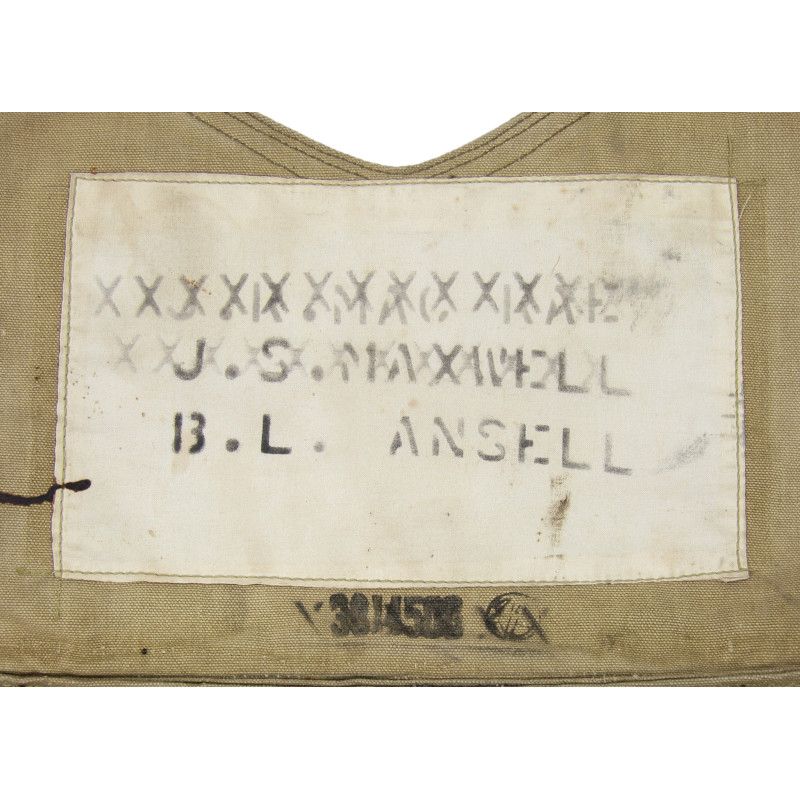 Pad, Back, Parachute, Seat, 2nd Lt. Marion Shadwell, 82nd BS, 12th BG, 12th Air Force, USAAF, KIA, 1943, Italy