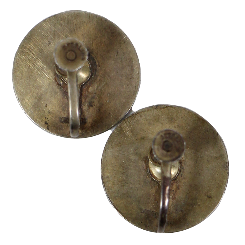 Earrings, Sweetheart, US Navy, Sterling