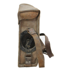 Téléphone de campagne EE-8-A, Signal Corps, avec sacoche en cuir