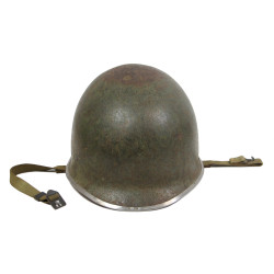 Casque M1, pattes fixes, 39th Inf. Regt., 9th Infantry Division, liner WESTINGHOUSE, A washers verts, Normandie