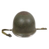 Casque M1, pattes fixes, 39th Inf. Regt., 9th Infantry Division, liner WESTINGHOUSE, A washers verts, Normandie