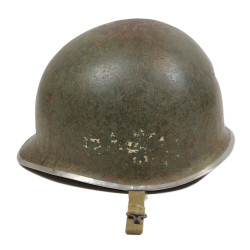 Helmet, M1, Fixed Loops, 39th Inf. Regt., 9th Infantry Division, WESTINGHOUSE Liner, Green A Washers, Normandy
