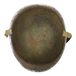Casque M1, pattes fixes, 39th Inf. Regt., 9th Infantry Division, liner WESTINGHOUSE, A washers verts, Normandie