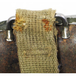 Casque M1, pattes fixes, 39th Inf. Regt., 9th Infantry Division, liner WESTINGHOUSE, A washers verts, Normandie