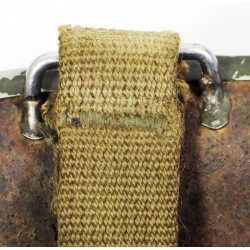 Casque M1, pattes fixes, 39th Inf. Regt., 9th Infantry Division, liner WESTINGHOUSE, A washers verts, Normandie