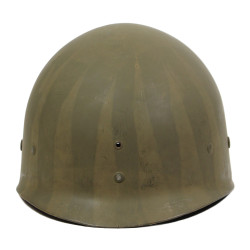 Casque M1, pattes fixes, 39th Inf. Regt., 9th Infantry Division, liner WESTINGHOUSE, A washers verts, Normandie