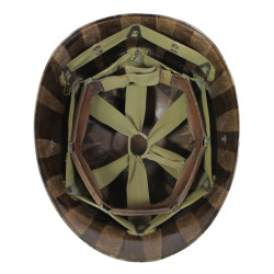 Casque M1, pattes fixes, 39th Inf. Regt., 9th Infantry Division, liner WESTINGHOUSE, A washers verts, Normandie
