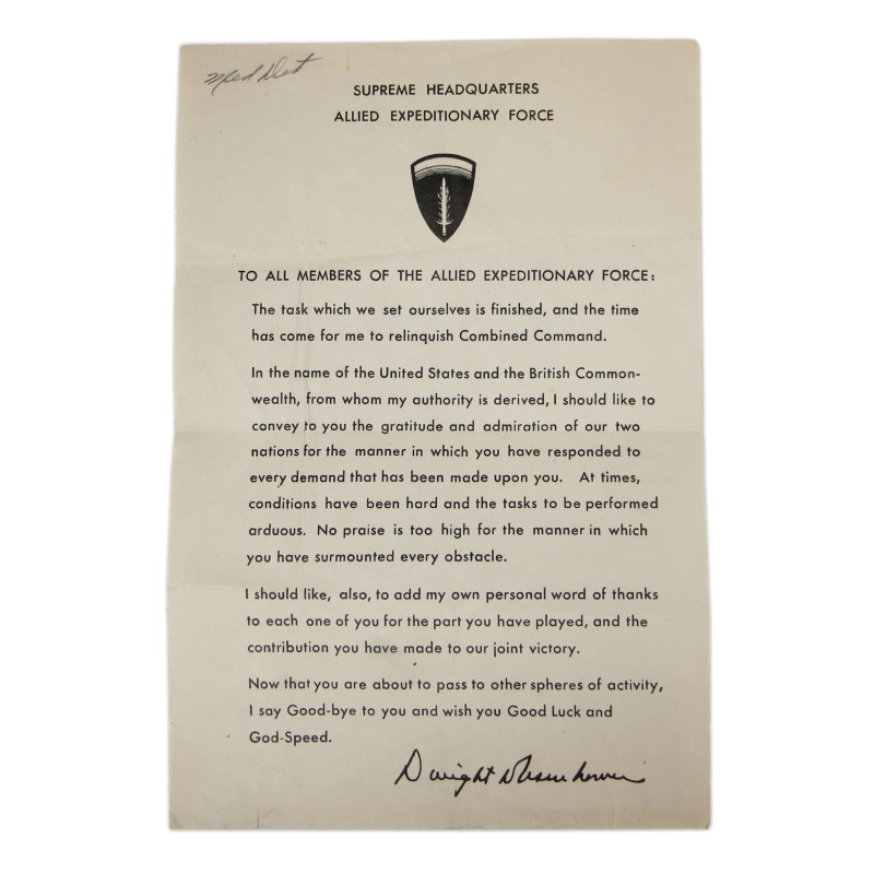 Statement, D-Day, General Dwight Eisenhower, June 5, 1944